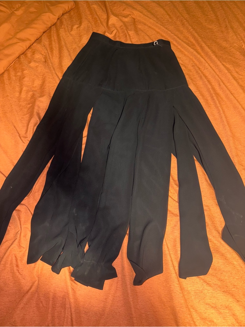 Lillie Rubin Sz 10 black skirt  Multi-Panel Flowy Skirt Y2K/vintage